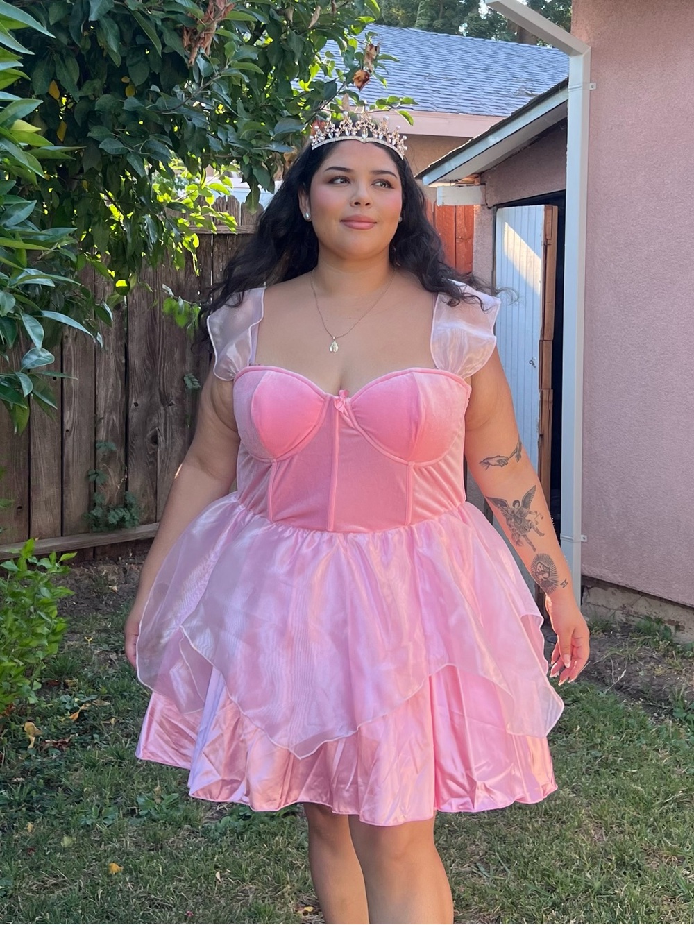 Pink Fairy Princess Fit-and-Flare Dress